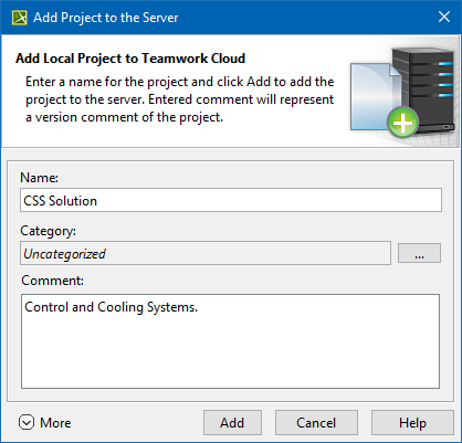 MagicDraw 2022x Refresh2 > Adding projects to Teamwork Cloud > add_project_to_the_server.png