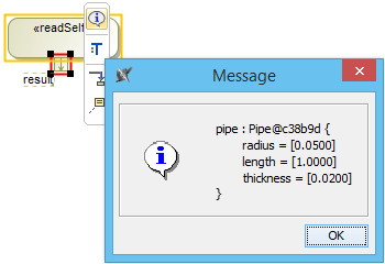 Cameo Simulation Toolkit 2022x Refresh2 > Creating runtime objects from Instance Specifications > Represent_element_dialog.png (A Representation of Element Dialog) A Representation of Element Dialog