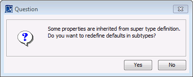 Cameo Simulation Toolkit 2022x Refresh2 > Updating default values > 3_RedefinePropertiesQuestion.png (The Question Dialog) The Question Dialog