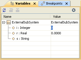 Cameo Simulation Toolkit 2022x Refresh2 > Updating default values > updatesavedefvalue.png (Updating Default Values in the Variables Pane) Updating Default Values in the Variables Pane