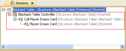 The Sessions Tab of the Simulation Window