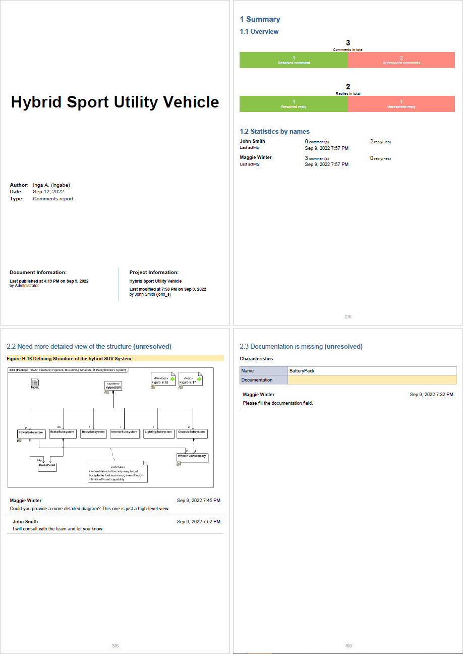 Teamwork Cloud and Services 2024x > Exporting comments to PDF and HTML > exporting_comments.png