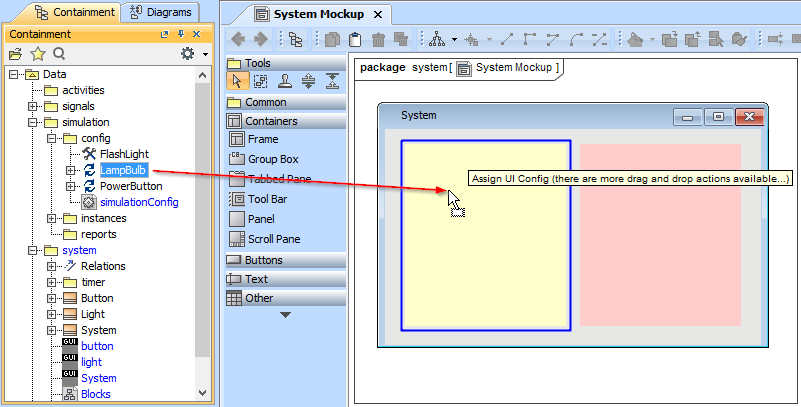 Assigning the LampBulb UI Configuration to the UI Panel Representing the Light Property