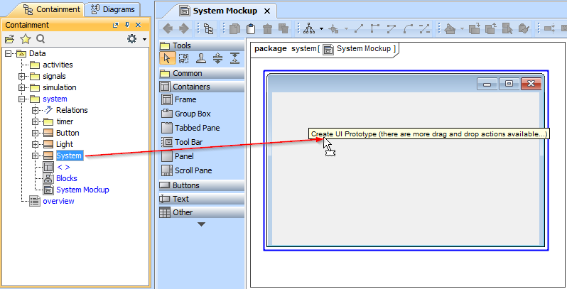 The UI Frame Representing Class System