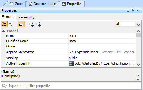 Properties of OSLC Link 