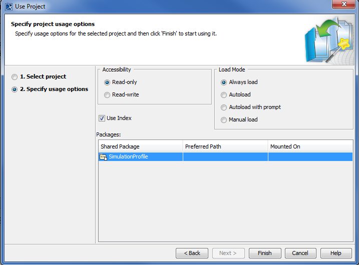 The Module Settings Pane in the Use Module Dialog