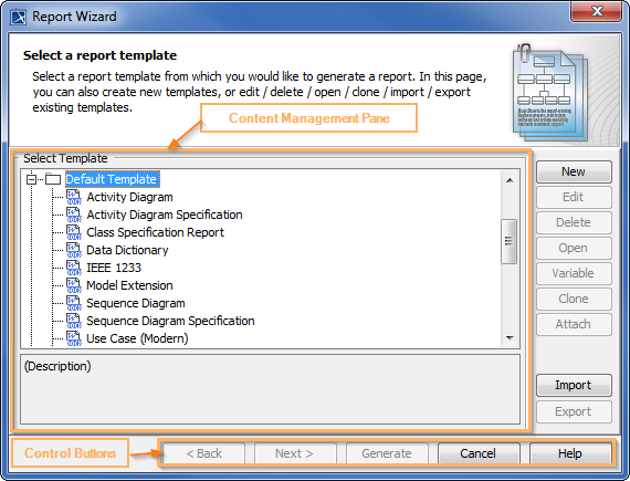 Report Wizard Dialog