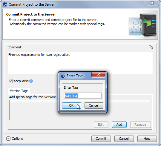 Adding a version tag for committing changes