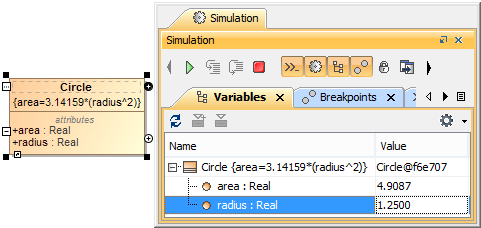 Evaluating Mathematical Equation on a UML Class