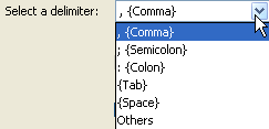 Supported Delimiters