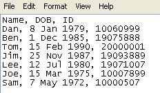 CSV File 