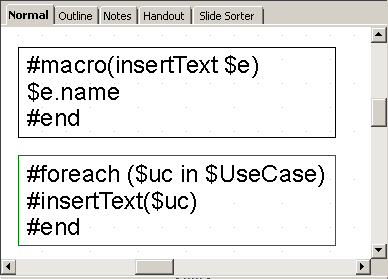 Valid Usage of Macro Statement in ODP