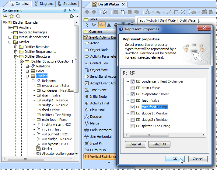 Selecting properties to represent by Partitions