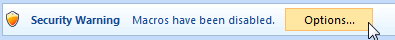 Microsoft Office Security Warning