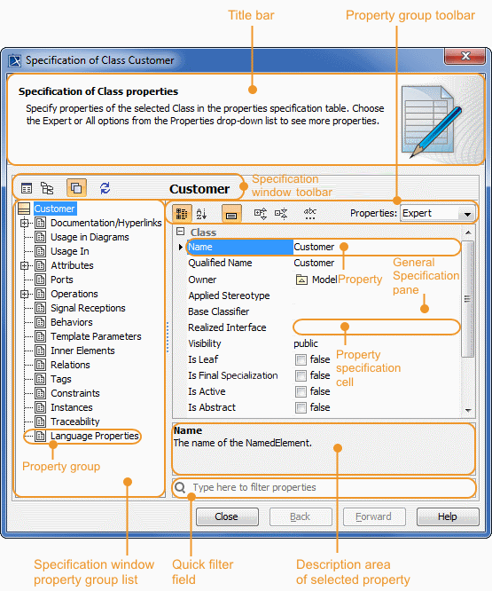 Specification window structure