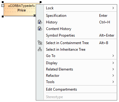 Element_short_cut_menu