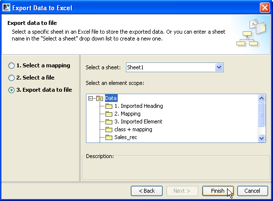 Exporting Elements to a Specific File 