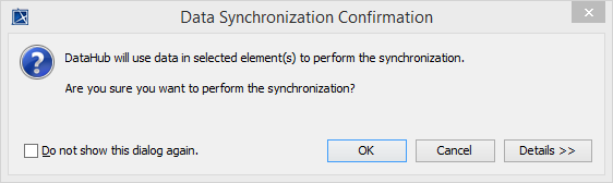 Data Synchronization Confirmation Dialog