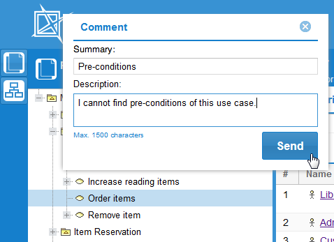 Commenting on a Web Portal Report