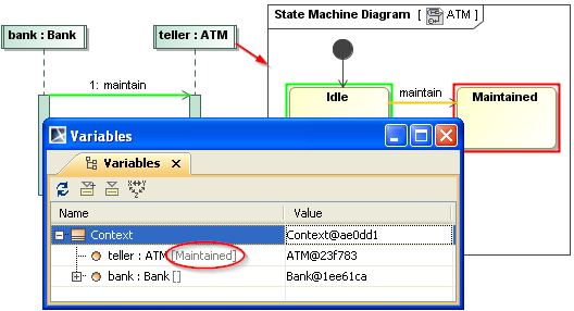 Cameo Simulation Toolkit 19.0 LTR SP4 > Message > exeAsynchroSignalmssg.png (Executing An Asynchronous Signal Message to Send a Signal) Executing An Asynchronous Signal Message to Send a Signal