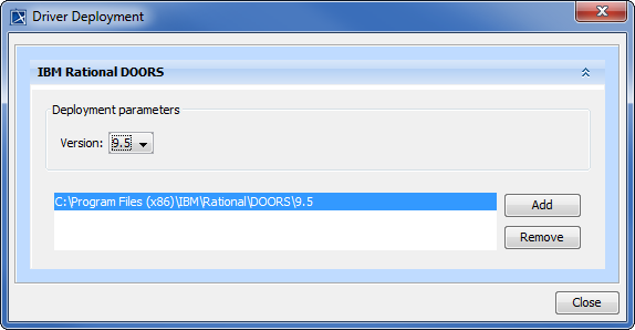 DataHub Driver Deployment Dialog