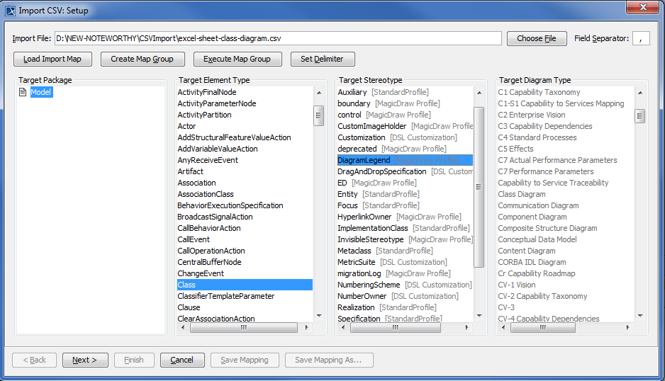 Importing Classes to a Class Diagram