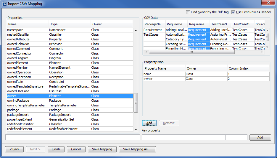 Mapping CSV Columns and Property Attributes