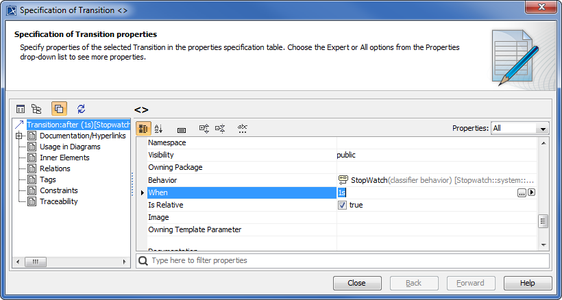 Specifying the Value for the When Attribute in the Trigger Category