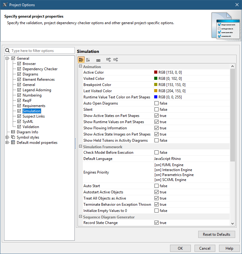Cameo Simulation Toolkit 2021x > 2021x Version News > simulation_options.png