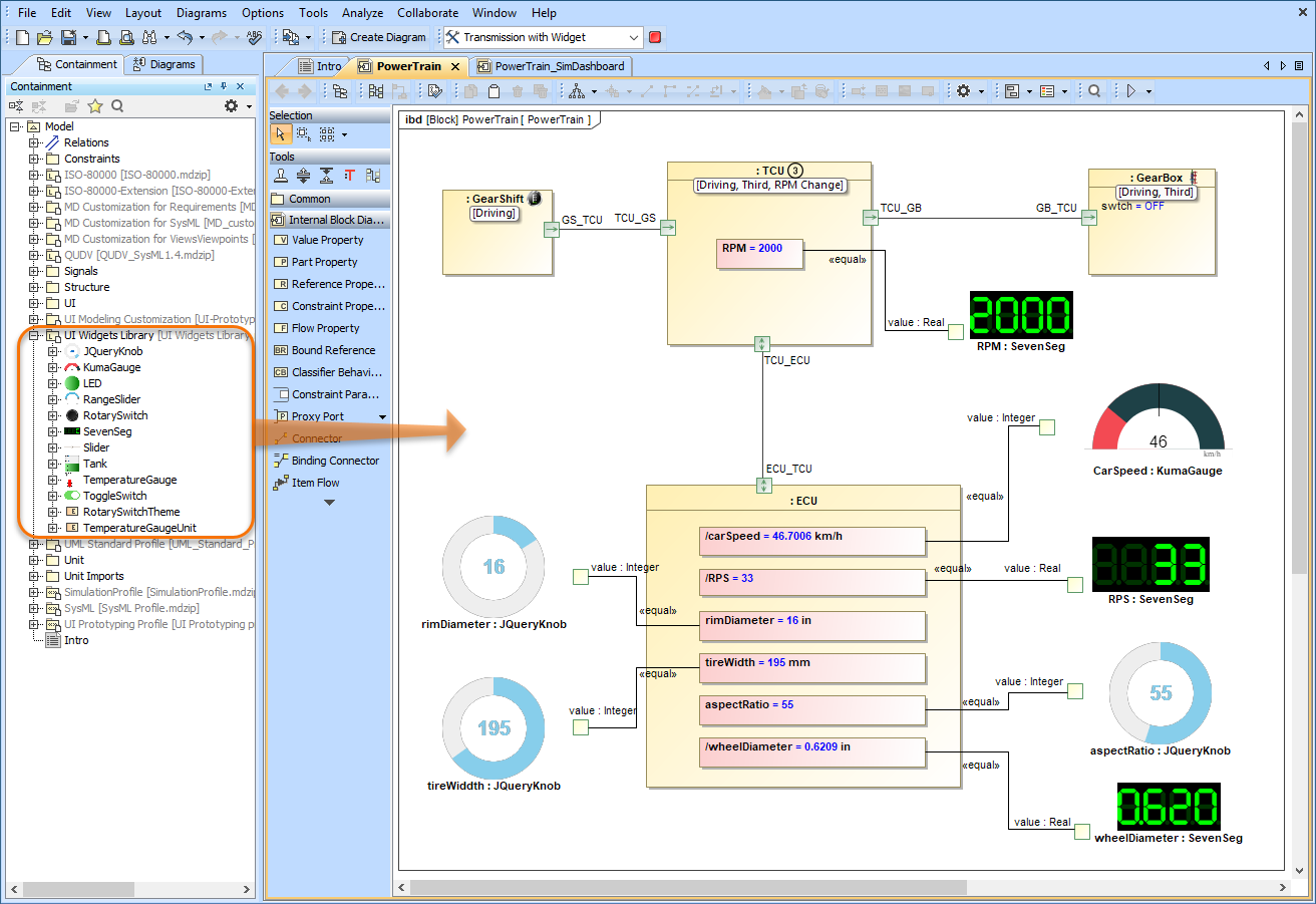 Cameo Simulation Toolkit 2021x > 2021x Version News > using_widgets.png