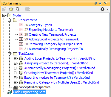 Imported TestCases Shown in the Containment Tree