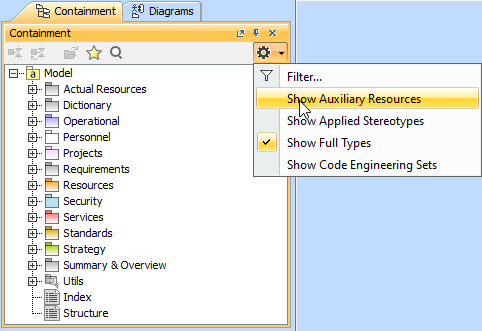 UAF Plugin 2021x Refresh1 > Using libraries > containment_tree_toolbar.png