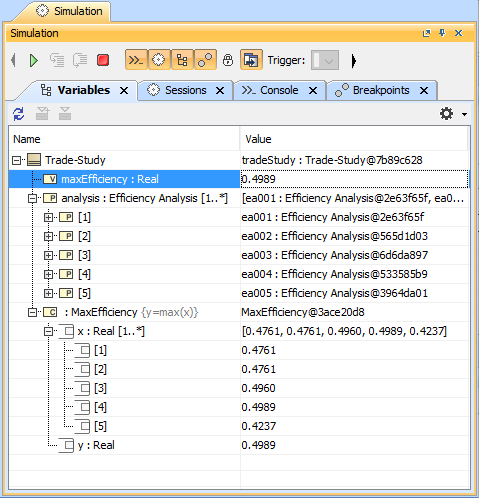 Simulation of an Instance Specification whose Classifier is a Behavior (with Adjunct Property)