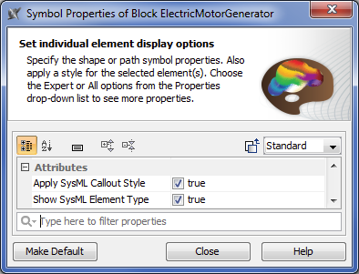 SysML Callout Style property