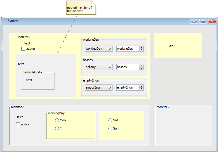 UI Configuration of Class System