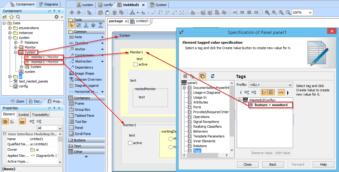 UI Configuration and Its Specification