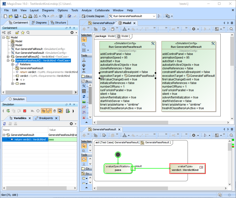 Cameo Simulation Toolkit 2022x > Using simulation command line and showing test results through Jenkins > 8114-1.PNG